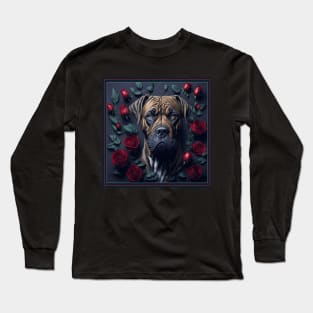 Brazilian mastif red roses Long Sleeve T-Shirt